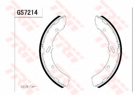 TRW GS7214 Brake Shoe Set, parking brake